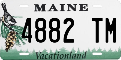 ME license plate 4882TM