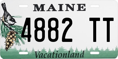 ME license plate 4882TT