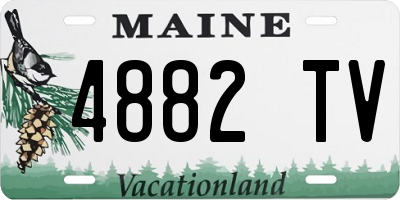 ME license plate 4882TV
