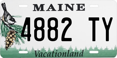 ME license plate 4882TY