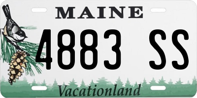 ME license plate 4883SS