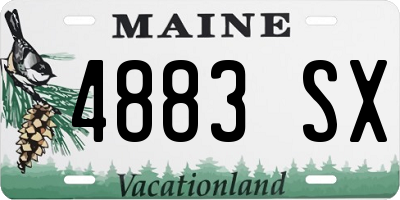 ME license plate 4883SX
