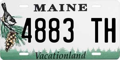 ME license plate 4883TH