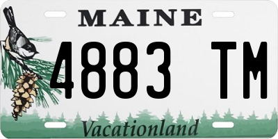 ME license plate 4883TM