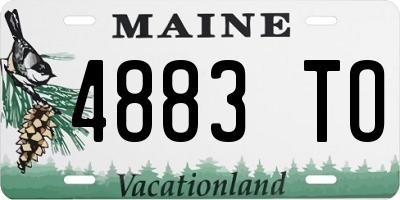 ME license plate 4883TO