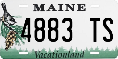 ME license plate 4883TS