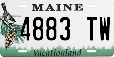 ME license plate 4883TW