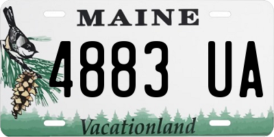 ME license plate 4883UA