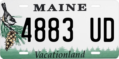ME license plate 4883UD