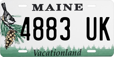 ME license plate 4883UK