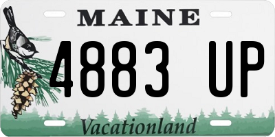 ME license plate 4883UP