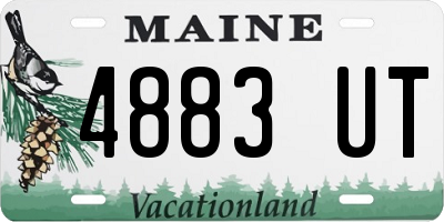 ME license plate 4883UT