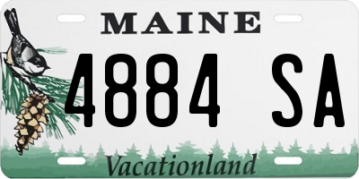 ME license plate 4884SA