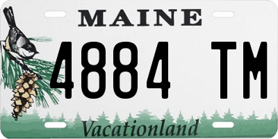 ME license plate 4884TM
