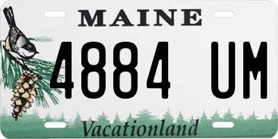 ME license plate 4884UM