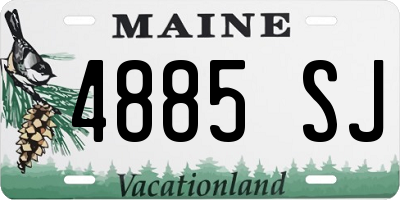 ME license plate 4885SJ