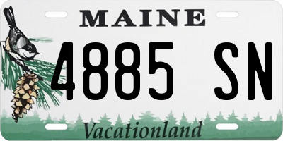 ME license plate 4885SN