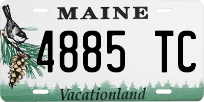 ME license plate 4885TC