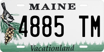 ME license plate 4885TM