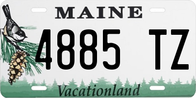 ME license plate 4885TZ