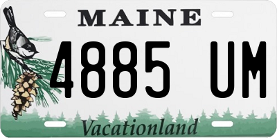 ME license plate 4885UM