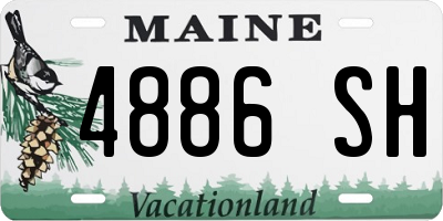 ME license plate 4886SH