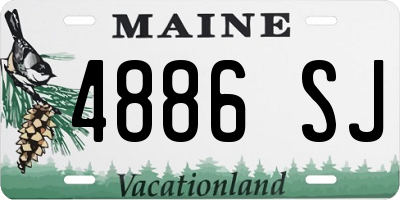 ME license plate 4886SJ