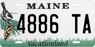 ME license plate 4886TA