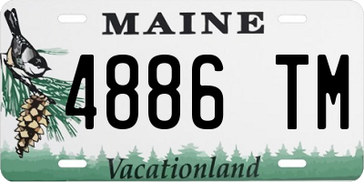 ME license plate 4886TM