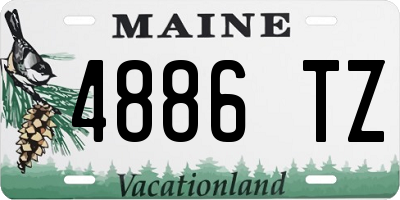 ME license plate 4886TZ