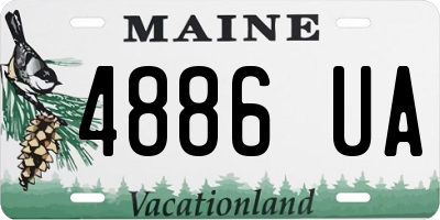 ME license plate 4886UA