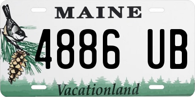 ME license plate 4886UB