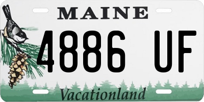 ME license plate 4886UF