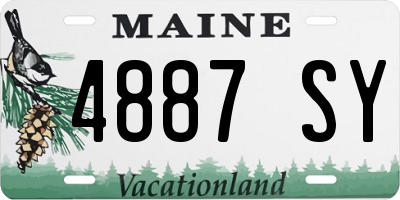 ME license plate 4887SY