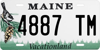 ME license plate 4887TM