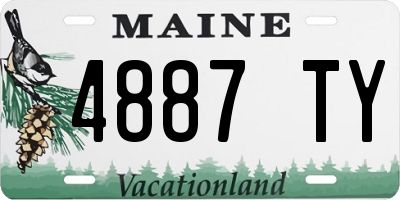 ME license plate 4887TY