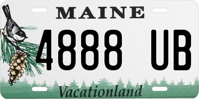 ME license plate 4888UB