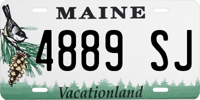 ME license plate 4889SJ