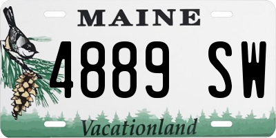 ME license plate 4889SW