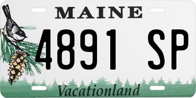 ME license plate 4891SP