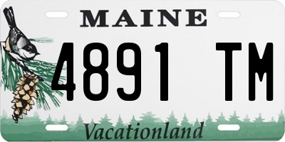 ME license plate 4891TM