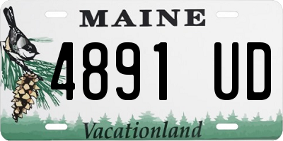 ME license plate 4891UD