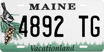 ME license plate 4892TG