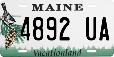 ME license plate 4892UA