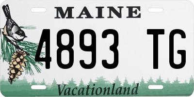 ME license plate 4893TG