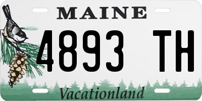 ME license plate 4893TH