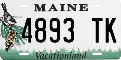 ME license plate 4893TK