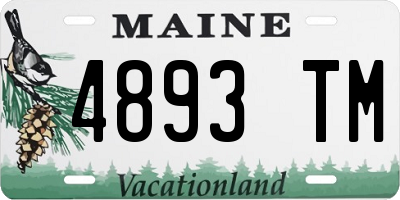 ME license plate 4893TM