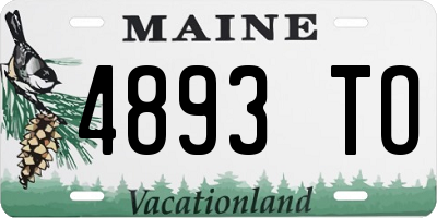 ME license plate 4893TO