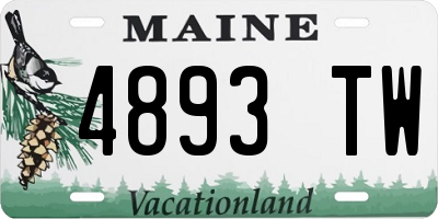 ME license plate 4893TW